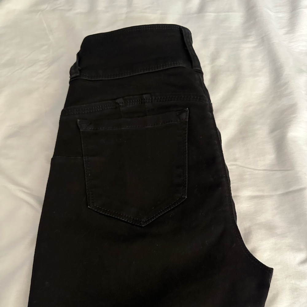 Black pants with gold buckle belt- SIZE 5
